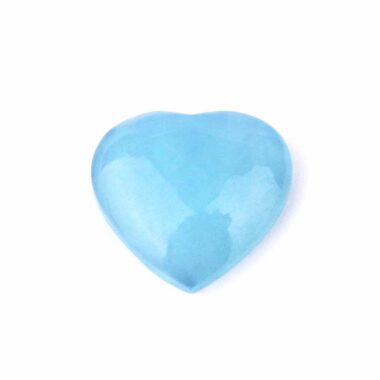 Aquamarin | Beryl Herz Ø 29,5 mm in einzigartiger und bester Qualität und Farbe Edelsteine Heilsteine bei Wunderstein24