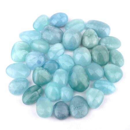 Aquamarin | Beryll Trommelsteine blau Ø ca. 22 – 40 mm in sehr guter Qualität Edelsteine Heilsteine bei Wunderstein24