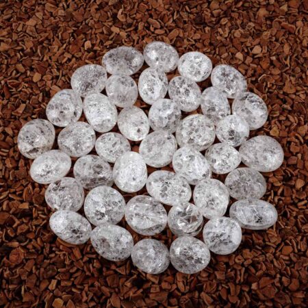 Bergkristall Crackle Trommelsteine handpoliert Ø ca. 24 – 34 mm Edelsteine Heilsteine bei Wunderstein24