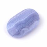 Chalcedon blau Handschmeichler | Massagestein Ø 51 mm in bester Qualität und Farbe Edelsteine Heilsteine bei Wunderstein24