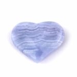 Chalcedon blau Herz Ø 51 mm in bester Qualität und Farbe Edelsteine Heilsteine bei Wunderstein24
