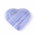 Chalcedon blau Herz Ø 51 mm in bester Qualität und Farbe Edelsteine Heilsteine bei Wunderstein24
