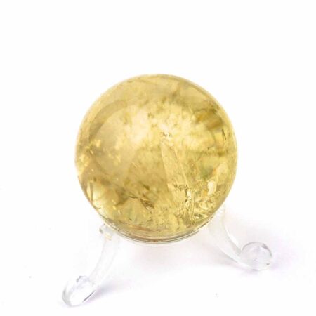 Natur Citrin Kugel Ø ca. 40 mm transparent in bester Qualität und Farbe Edelsteine Heilsteine bei Wunderstein24