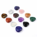 12 Stück verschiedene Edelstein – Herzen Set Ø ca. 25 mm aus aller Welt Edelsteine Heilsteine bei Wunderstein24