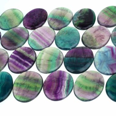 Fluorit bunt Handschmeichler | Massagestein Ø 35 – 50 mm Edelsteine Heilsteine bei Wunderstein24