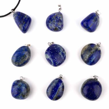 Lapislazuli Anhänger mit silberner Öse Edelsteine Heilsteine bei Wunderstein24