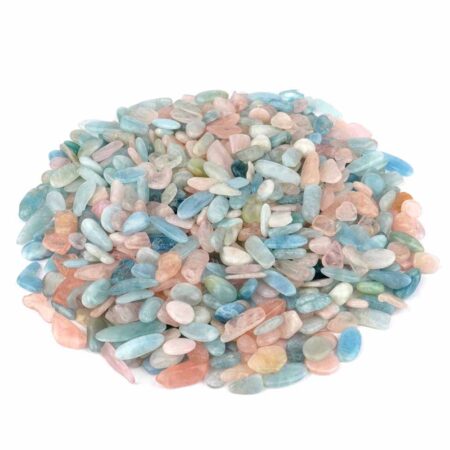 Aquamarin & Morganit – Beryll Trommelsteine bunt Ø ca. 8 – 15 mm Edelsteine Heilsteine bei Wunderstein24