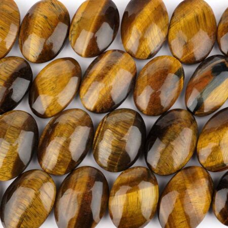 Tigerauge Handschmeichler | Massagestein oval Ø 45 – 60 mm Edelsteine Heilsteine bei Wunderstein24
