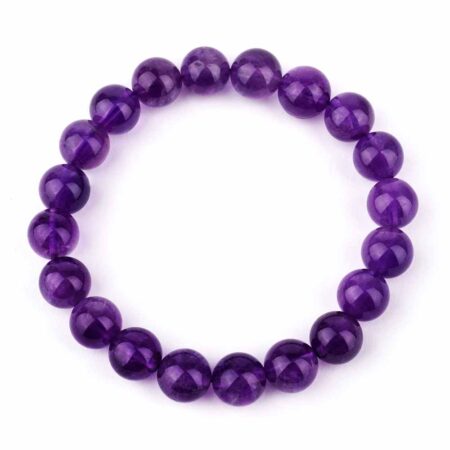 Amethyst Ø 10 mm Kugel | Perlen Armband Uruguay flexibel und dehnbar Edelsteine Heilsteine bei Wunderstein24