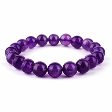 Amethyst Ø 10 mm Kugel | Perlen Armband Uruguay flexibel und dehnbar Edelsteine Heilsteine bei Wunderstein24