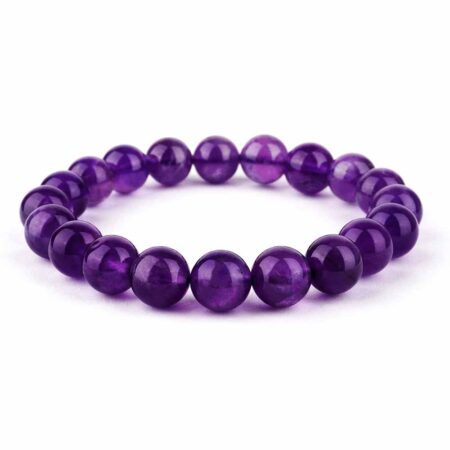Amethyst Ø 10 mm Kugel | Perlen Armband Uruguay flexibel und dehnbar Edelsteine Heilsteine bei Wunderstein24