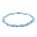 großes Aquamarin Ø 8 x 10 mm Nugget Edelstein Armband flexibel und dehnbar Edelsteine Heilsteine bei Wunderstein24