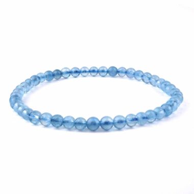 Aquamarin Ø 4,5 mm Kugel | Perlen Edelstein Armband AAAA-Qualität flexibel und dehnbar Edelsteine Heilsteine bei Wunderstein24