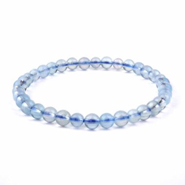 Aquamarin Ø 5,5 mm Kugel | Perlen Edelstein Armband flexibel und dehnbar Edelsteine Heilsteine bei Wunderstein24