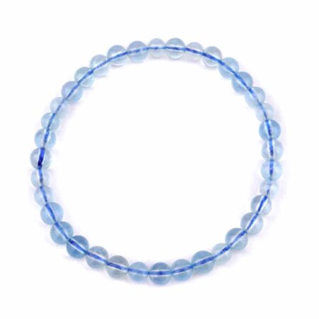 Aquamarin Ø 5,5 mm Kugel | Perlen Edelstein Armband flexibel und dehnbar Edelsteine Heilsteine bei Wunderstein24