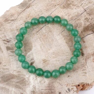 Aventurin grün Ø 6 mm Kinder Kugel | Perlen Edelstein Armband flexibel und dehnbar Edelsteine Heilsteine bei Wunderstein24