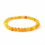 Bernstein Ø 6 mm Kugel | Perlen Armband flexibel und dehnbar Edelsteine Heilsteine bei Wunderstein24