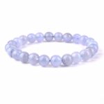 Chalcedon Ø 8 mm Kugel | Perlen Armband flexibel und dehnbar Edelsteine Heilsteine bei Wunderstein24