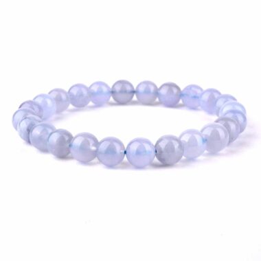 Chalcedon Ø 8 mm Kugel | Perlen Armband flexibel und dehnbar Edelsteine Heilsteine bei Wunderstein24