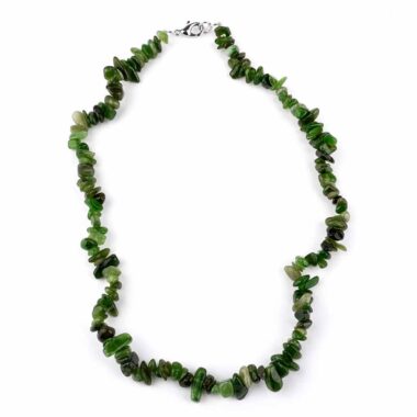 Nephrit | Jade Kette Länge ca. 45 cm mit Karabiner-Verschluss Edelsteine Heilsteine bei Wunderstein24