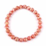 Rhodochrosit Ø 7 mm Kugel | Perlen Armband flexibel und dehnbar Edelsteine Heilsteine bei Wunderstein24