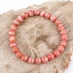 Rhodochrosit Ø 7 mm Kugel | Perlen Armband flexibel und dehnbar Edelsteine Heilsteine bei Wunderstein24