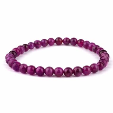 Rubin Ø 6 mm Kugel Armband flexibel und dehnbar in bester Qualität und Farbe Edelsteine Heilsteine bei Wunderstein24