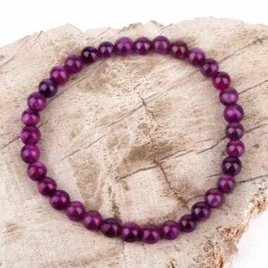Rubin Ø 6 mm Kugel Armband flexibel und dehnbar in bester Qualität und Farbe Edelsteine Heilsteine bei Wunderstein24