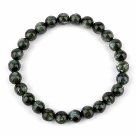 Serafinit Ø 7 mm Kugel | Perlen Armband flexibel und dehnbar in bester Qualität Edelsteine Heilsteine bei Wunderstein24