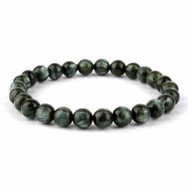 Serafinit Ø 7 mm Kugel | Perlen Armband flexibel und dehnbar in bester Qualität Edelsteine Heilsteine bei Wunderstein24