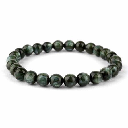 Serafinit Ø 7 mm Kugel | Perlen Armband flexibel und dehnbar in bester Qualität Edelsteine Heilsteine bei Wunderstein24