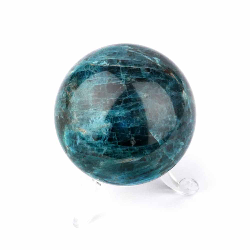 Apatit Kugel blau Ø 51 mm aus Madagaskar in sehr guter Qualität und Farbe Edelsteine Heilsteine bei Wunderstein24