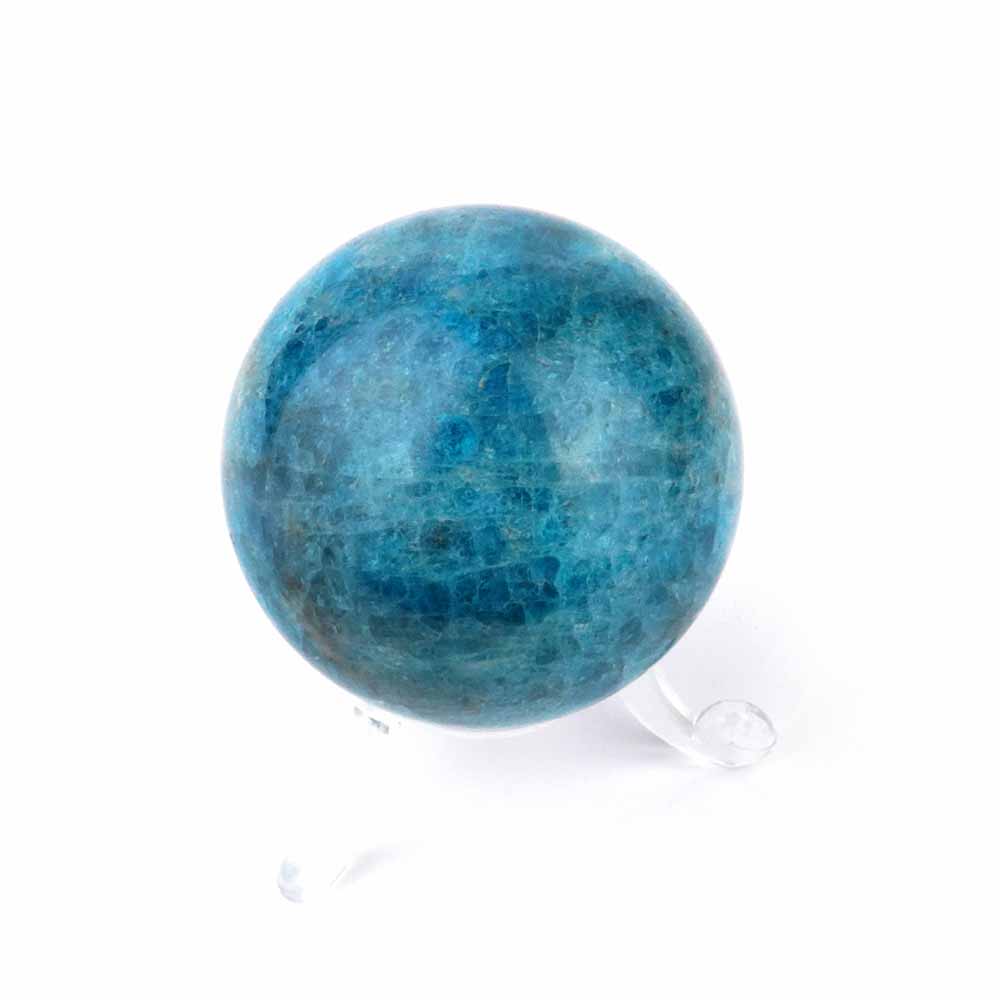 Apatit Kugel blau Ø 52 mm aus Madagaskar in sehr guter Qualität und Farbe Edelsteine Heilsteine bei Wunderstein24