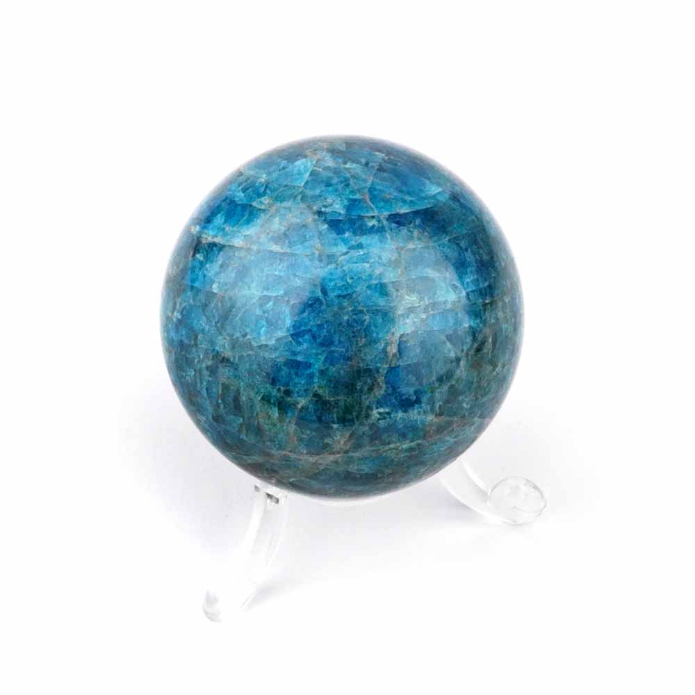 Apatit Kugel blau Ø 52 mm aus Madagaskar in sehr guter Qualität und Farbe Edelsteine Heilsteine bei Wunderstein24
