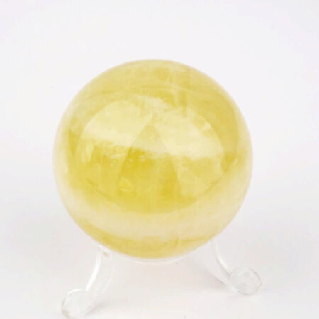 Natur Citrin | Lemontrin Kugel Ø ca. 53 mm in sehr guter Qualität und Farbe Edelsteine Heilsteine bei Wunderstein24