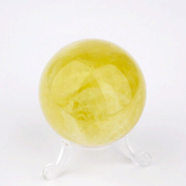 Natur Citrin | Lemontrin Kugel Ø ca. 52 mm in sehr guter Qualität und Farbe Edelsteine Heilsteine bei Wunderstein24