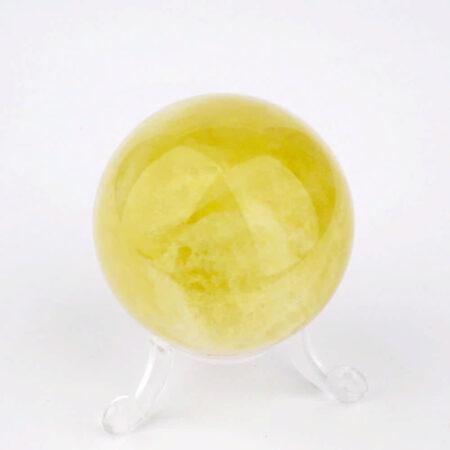 Natur Citrin | Lemontrin Kugel Ø ca. 52 mm in sehr guter Qualität und Farbe Edelsteine Heilsteine bei Wunderstein24
