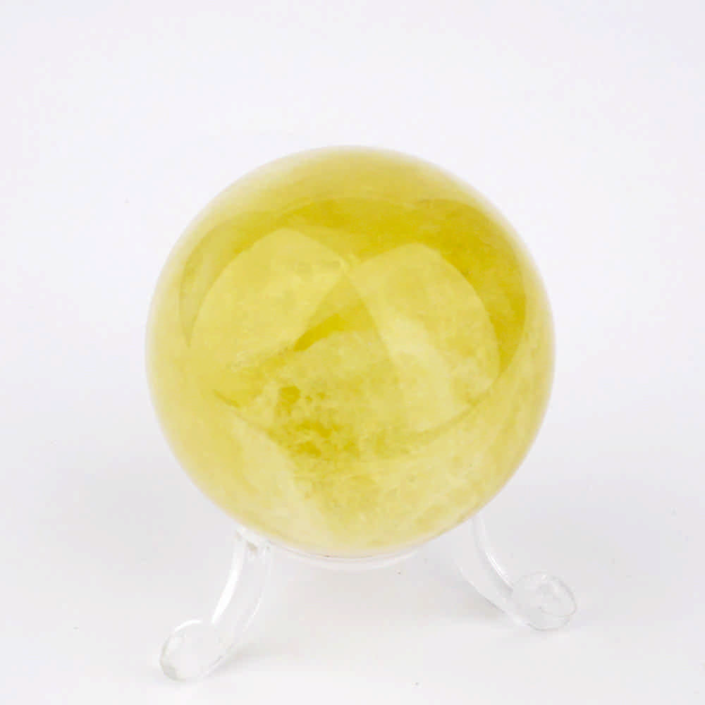 Natur Citrin | Lemontrin Kugel Ø ca. 62 mm in sehr guter Qualität und Farbe Edelsteine Heilsteine bei Wunderstein24