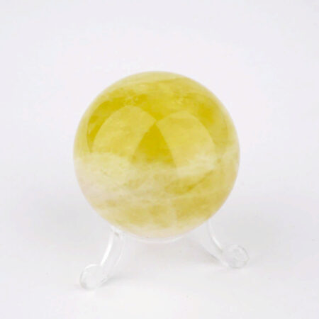 Natur Citrin | Lemontrin Kugel Ø ca. 52 mm in sehr guter Qualität und Farbe Edelsteine Heilsteine bei Wunderstein24