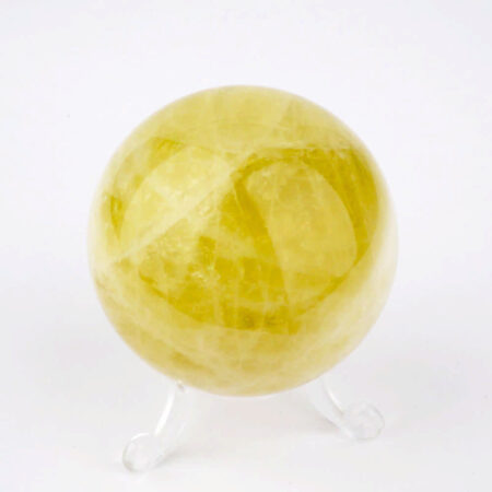 Natur Citrin | Lemontrin Kugel Ø ca. 62 mm in sehr guter Qualität und Farbe Edelsteine Heilsteine bei Wunderstein24