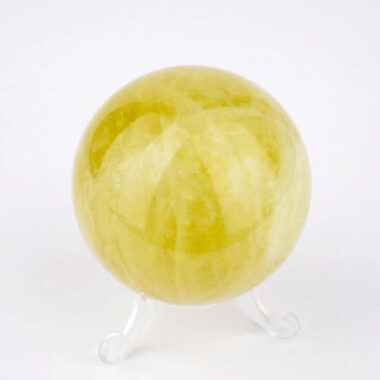 Natur Citrin | Lemontrin Kugel Ø ca. 62 mm in sehr guter Qualität und Farbe Edelsteine Heilsteine bei Wunderstein24