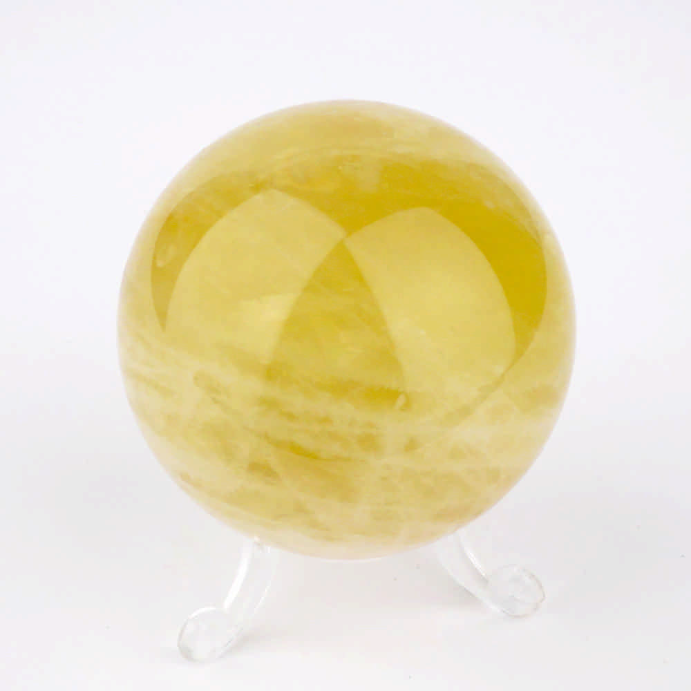 Natur Citrin | Lemontrin Kugel Ø ca. 62 mm in sehr guter Qualität und Farbe Edelsteine Heilsteine bei Wunderstein24