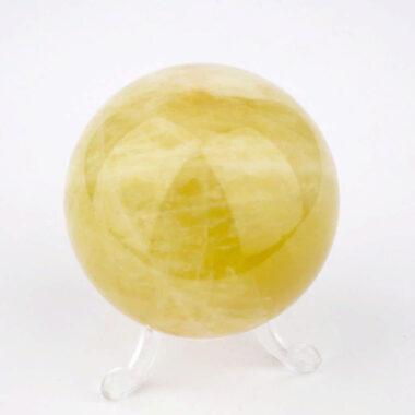 Natur Citrin | Lemontrin Kugel Ø ca. 65 mm in sehr guter Qualität und Farbe Edelsteine Heilsteine bei Wunderstein24