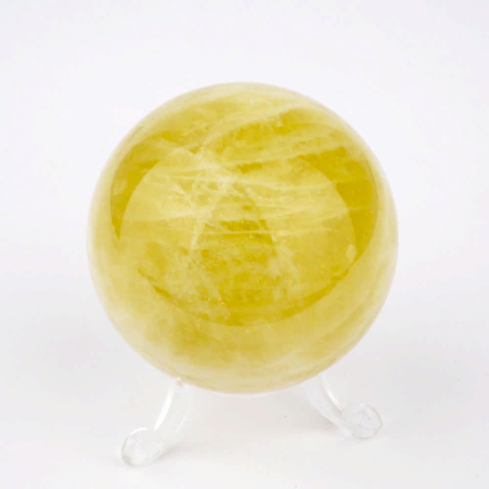 Natur Citrin | Lemontrin Kugel Ø ca. 53 mm in sehr guter Qualität und Farbe Edelsteine Heilsteine bei Wunderstein24