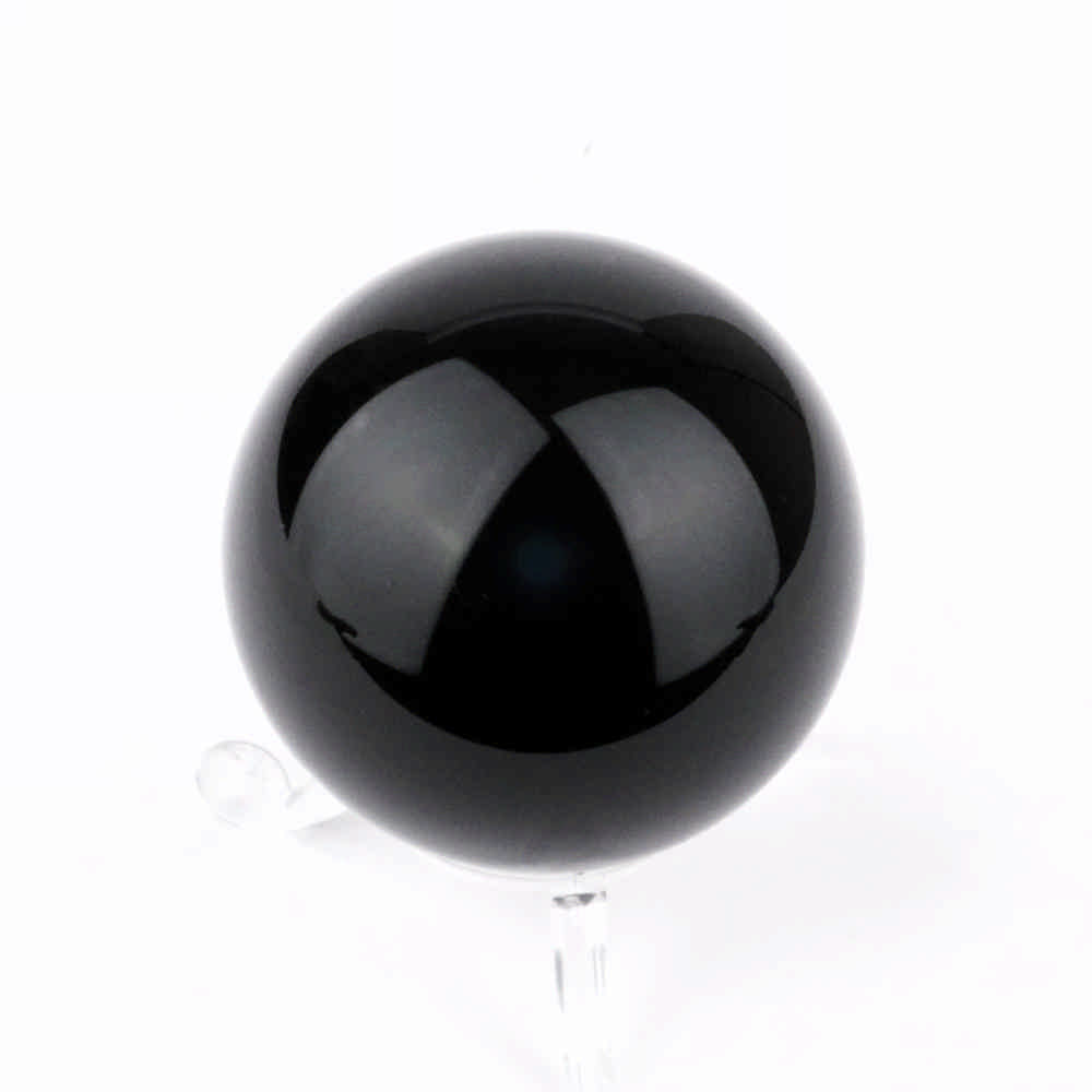 Obsidian Kugel schwarz Ø ca. 53 mm aus Mexiko in bester Qualität und Farbe Edelsteine Heilsteine bei Wunderstein24