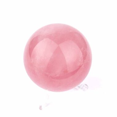 Rosenquarz Kugel Ø 62 mm aus Madagaskar in bester Qualität und Farbe Edelsteine Heilsteine bei Wunderstein24