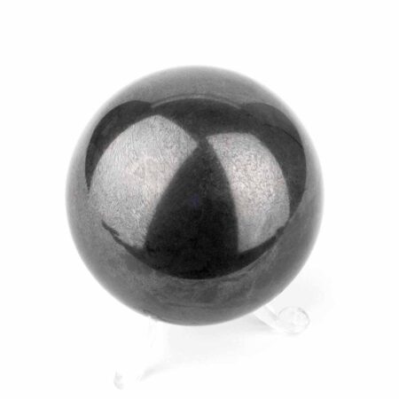 Schungit Kugel aus Karelien Ø 63 mm in sehr guter Qualität Edelsteine Heilsteine bei Wunderstein24