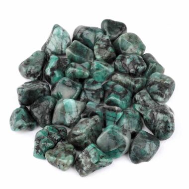 Smaragd Trommelsteine Ø ca. 25 – 35 mm in sehr schöner Farbe Edelsteine Heilsteine bei Wunderstein24