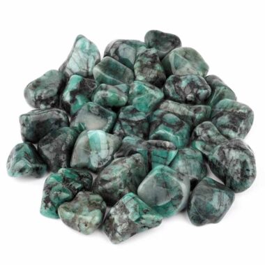 Smaragd Trommelsteine Ø ca. 25 – 35 mm in sehr schöner Farbe Edelsteine Heilsteine bei Wunderstein24