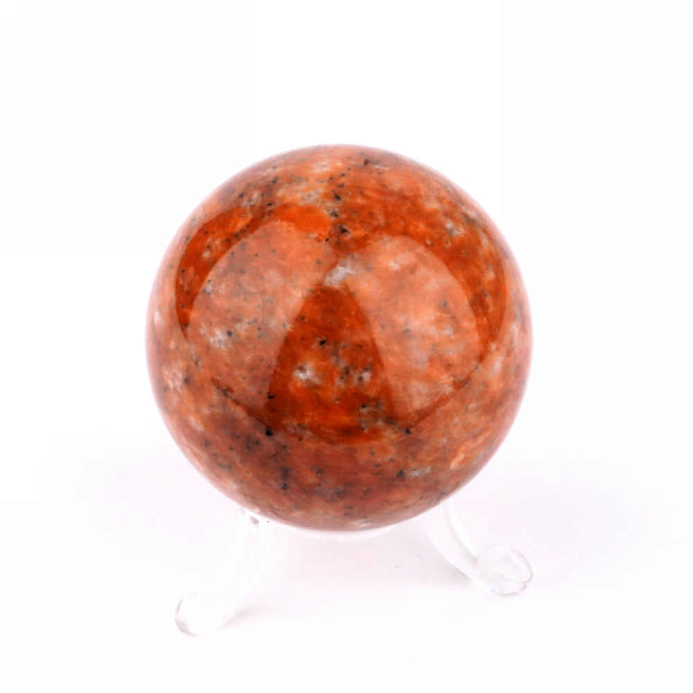 Sonnenstein Kugel Ø 61 mm aus Indien in sehr guter Qualität und bester Farbe Edelsteine Heilsteine bei Wunderstein24